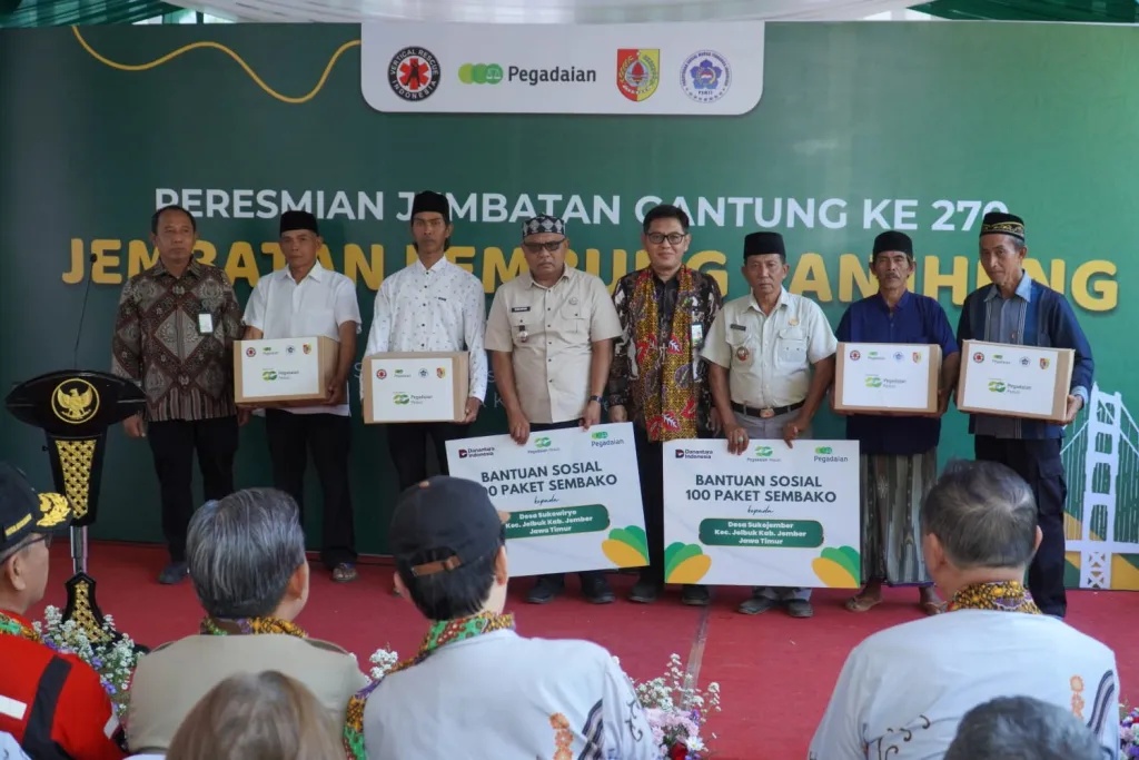 Pegadaian Hadirkan Manfaat nyata bagi Masyarakat Jember, dari Jembatan, Homecare hingga Bedah Rumah