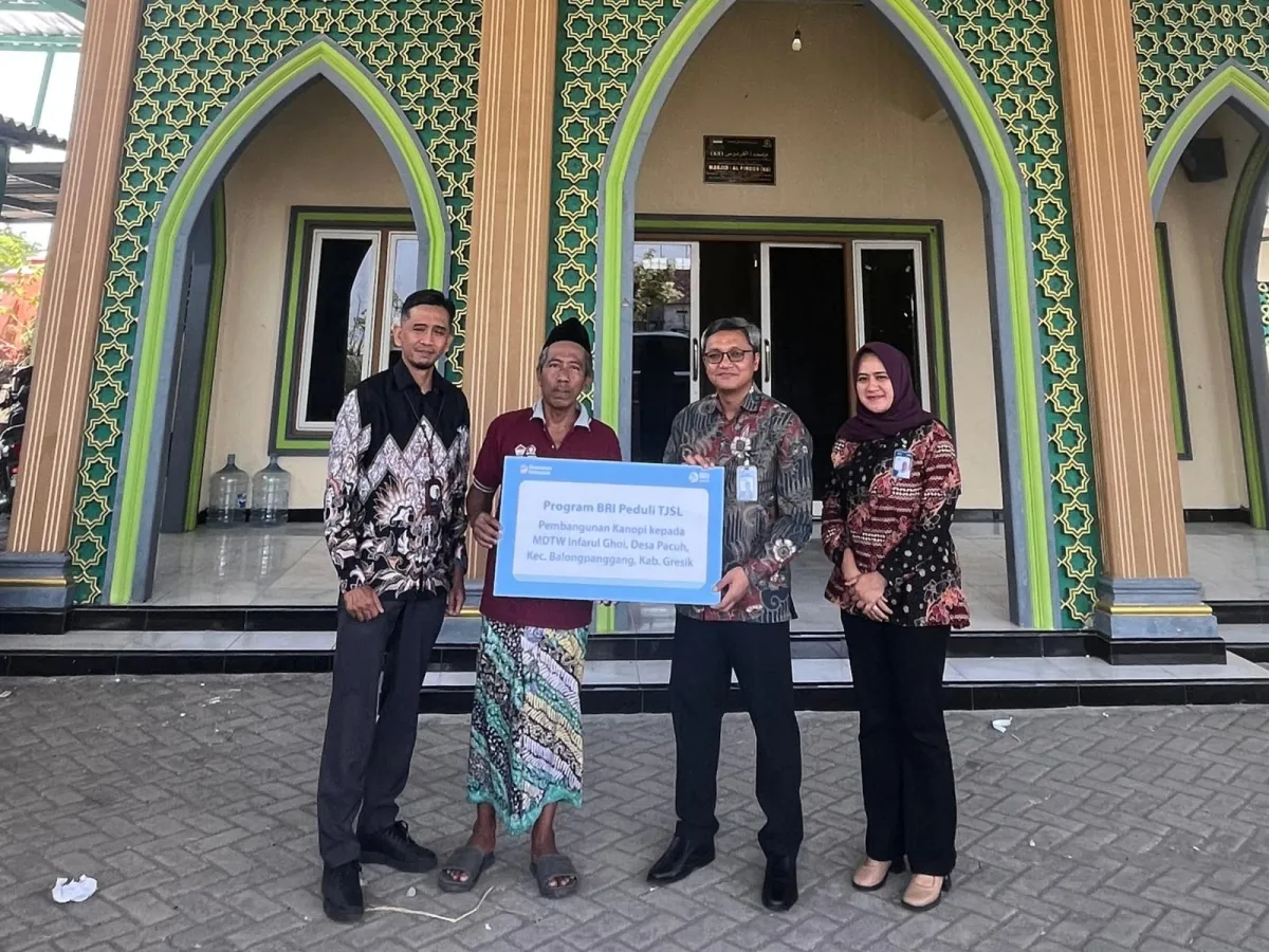 BRI Peduli Dukung Pembangunan Kanopi MDTW Infarul Ghoy, Kegiatan Belajar Diharapkan Lebih Nyaman