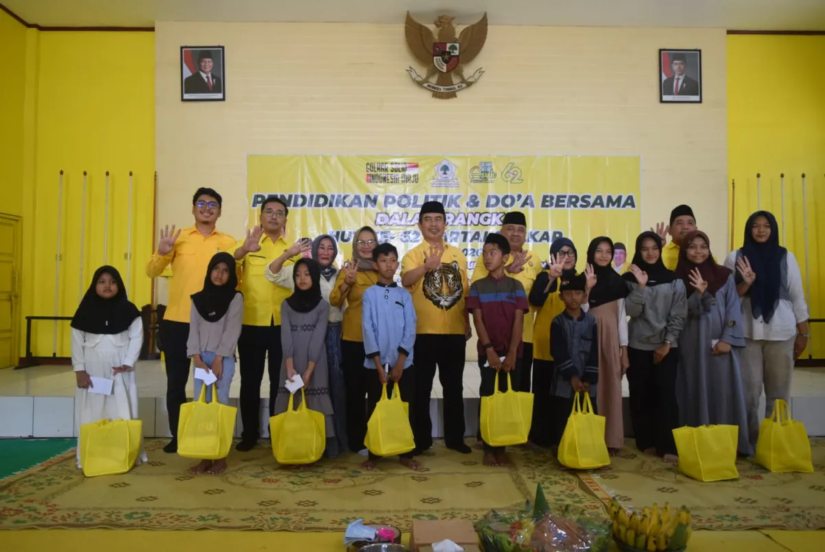 HUT ke-62 Golkar, DPD Kabupaten Madiun Awali Peringatan dengan Pendidikan Politik dan Santunan Anak Yatim