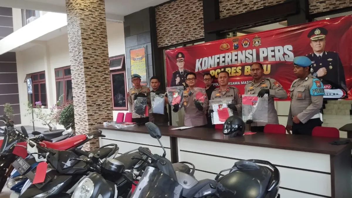 Polres Batu Bongkar 8 Kasus Curanmor, 11 Tersangka Dibekuk, 3 Residivis