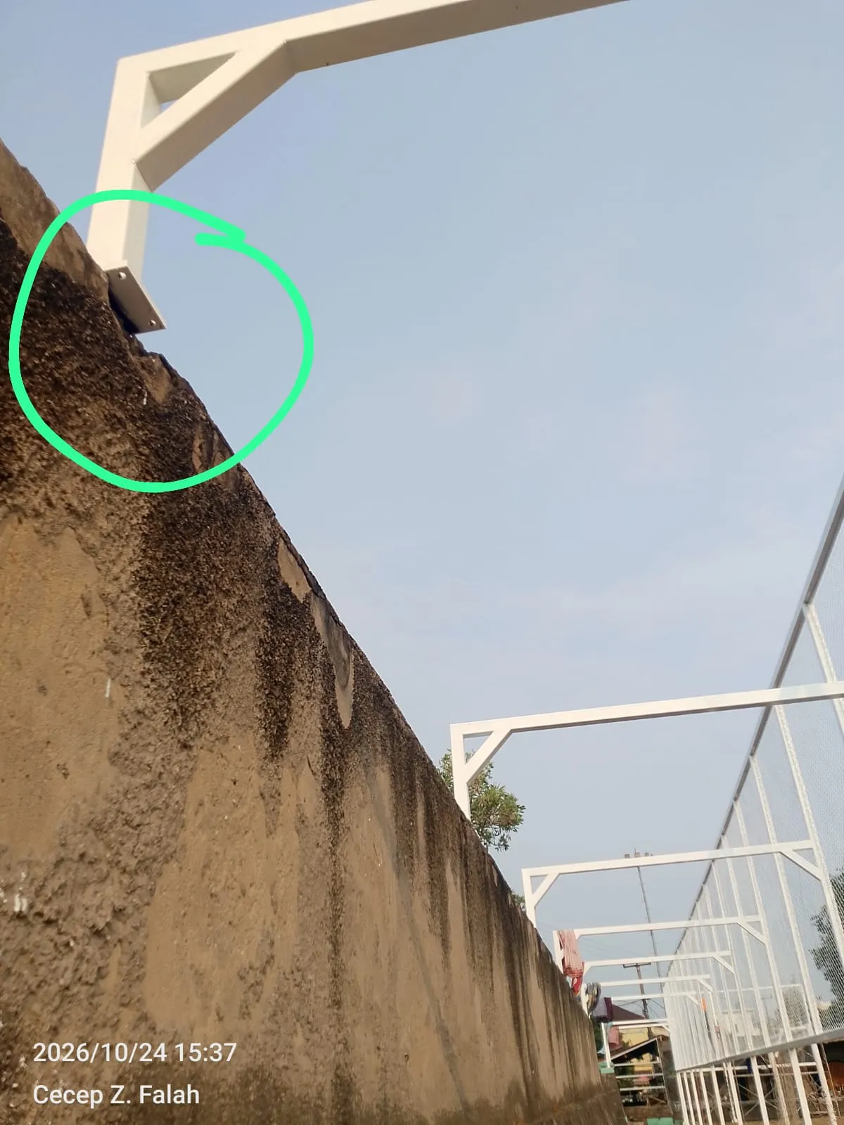 Terpantau dudukan sapot tidak pas. Foto: Fauzi