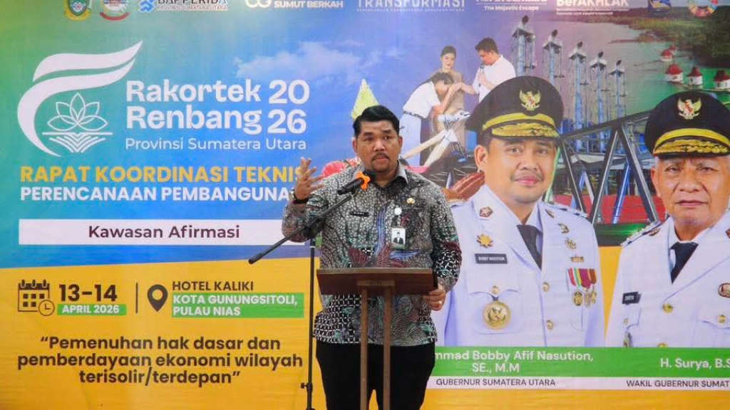 Rakortek Renbang Se- Sumatera Utara Tahun 2026 Untuk Kawasan Afirmasi, Kepulauan Nias Hadir Berkolaborasi