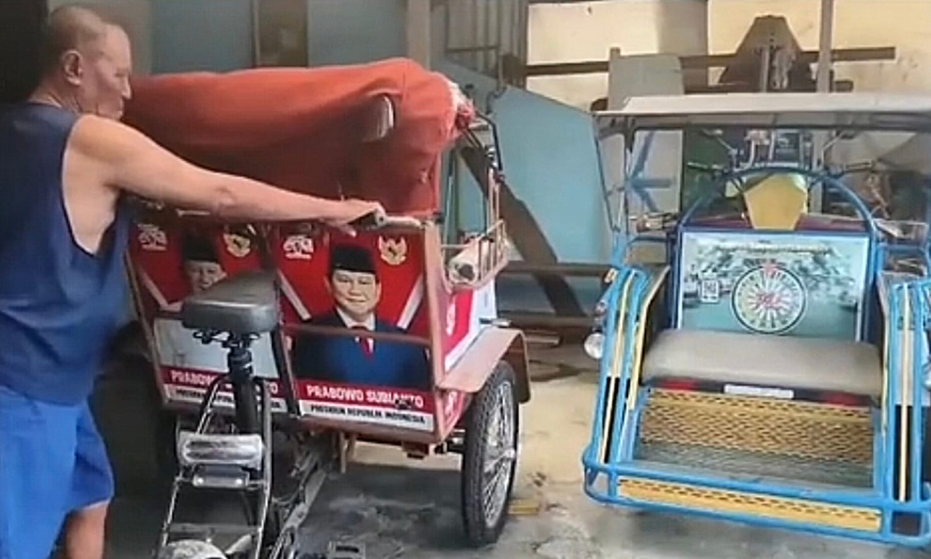 Di Lamongan Abang Becak Ditarik Rp 100 Ribu, Becak Listrik Bantuan Presiden Minim Digunakan 