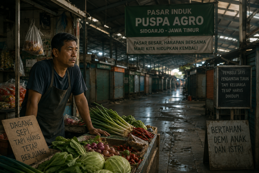 Setia Membuka Lapak di Tengah Pasar yang Lengang, Perjuangan Pedagang Menghidupi Keluarga