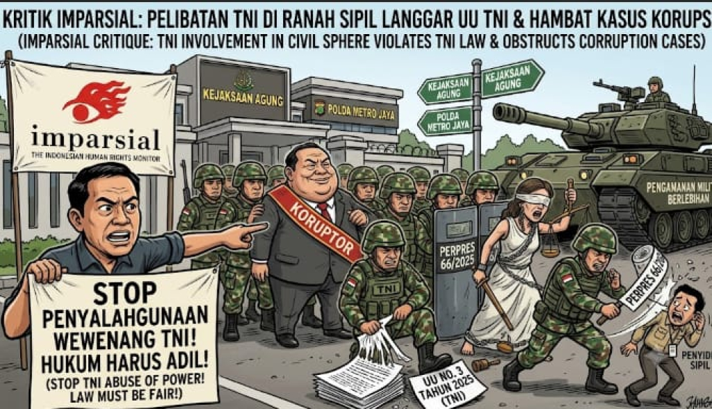 Diduga Lindungi Eks-Jampidsus, Imparsial Desak TNI Ditarik dari Pengamanan Jaksa