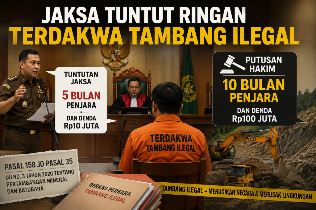 Jaksa Hanya Tuntut Cancoko 5 Bulan dalam Kasus Tambang Ilegal, Hakim Putus 10 Bulan