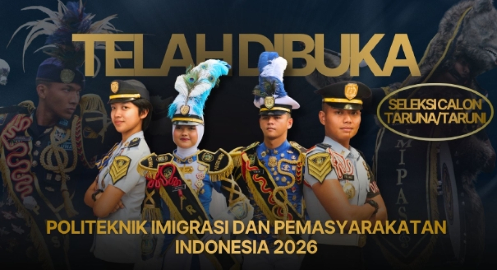 Kemenimipas Buka Pendaftaran Poltekimipas 2026: 405 Formasi, Daftar 18-30 Agustus