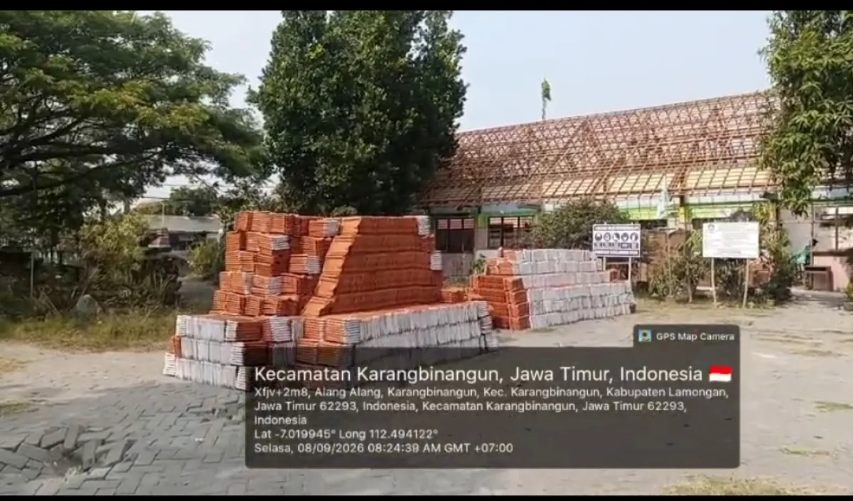 Dinas Sebut Sesuai RAB, Proyek Revitalisasi SDN Karangbinangun Disorot