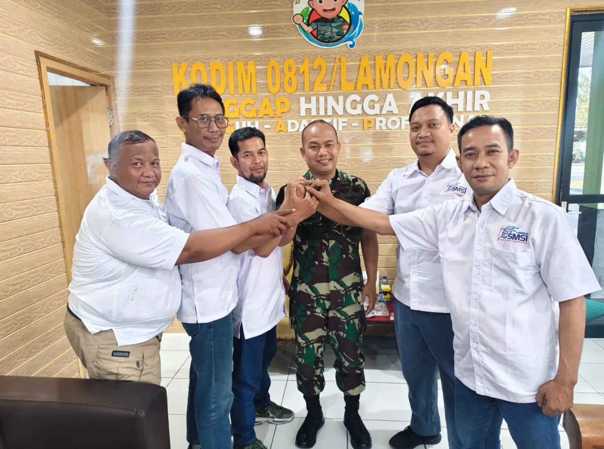 Dandim Lamongan Terima Audiensi SMSI, Bahas Peran Media Dorong Investasi