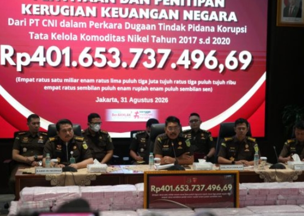 Kejagung Sikat Kasus Korupsi Nikel PT CNI, Uang Rp401 Miliar Disita