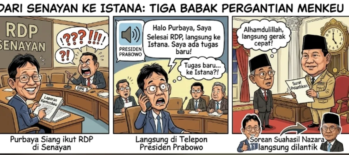Detik-Detik Dramatis di Senayan! Purbaya Dicopot Siang, Sorean Suahasil Dilantik Prabowo Jadi Menkeu