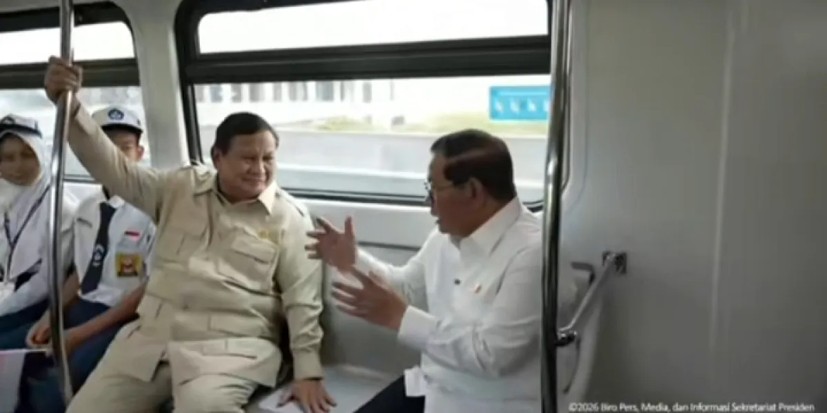 Prabowo Resmikan LRT Kelapa Gading- Manggarai Bareng Anak SMP: Kan DKI Kaya?