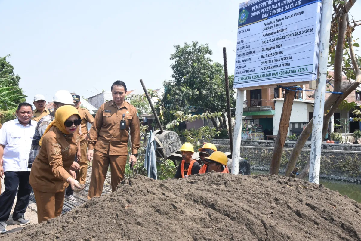Pemkab Sidoarjo Tambah Kapasitas Rumah Pompa Sidokare Jadi 1.200 Liter Per Detik