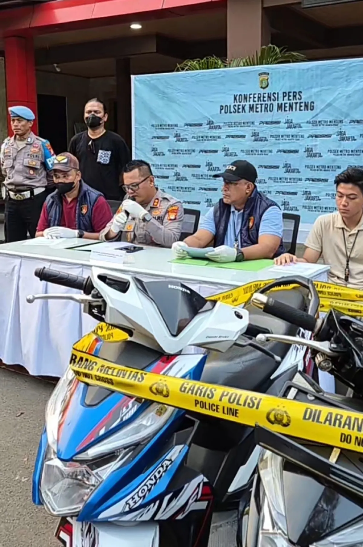 Polsek Menteng Ringkus Komplotan Curanmor, 4 Pelaku dan 12 Motor Diamankan