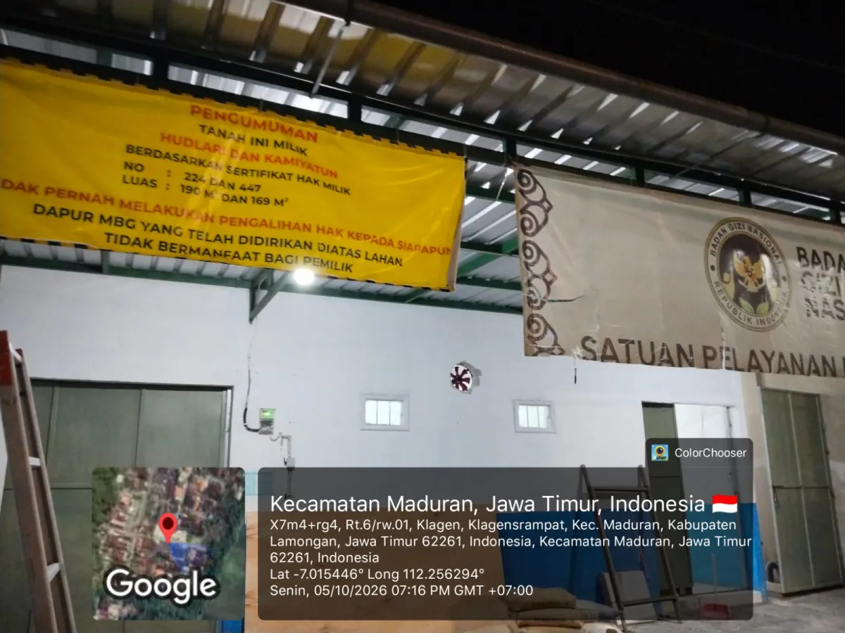 Berdiri di Atas Lahan Warga, SPPG Klagensrampat Disetop: Kompensasi dan Perjanjian Dipertanyakan