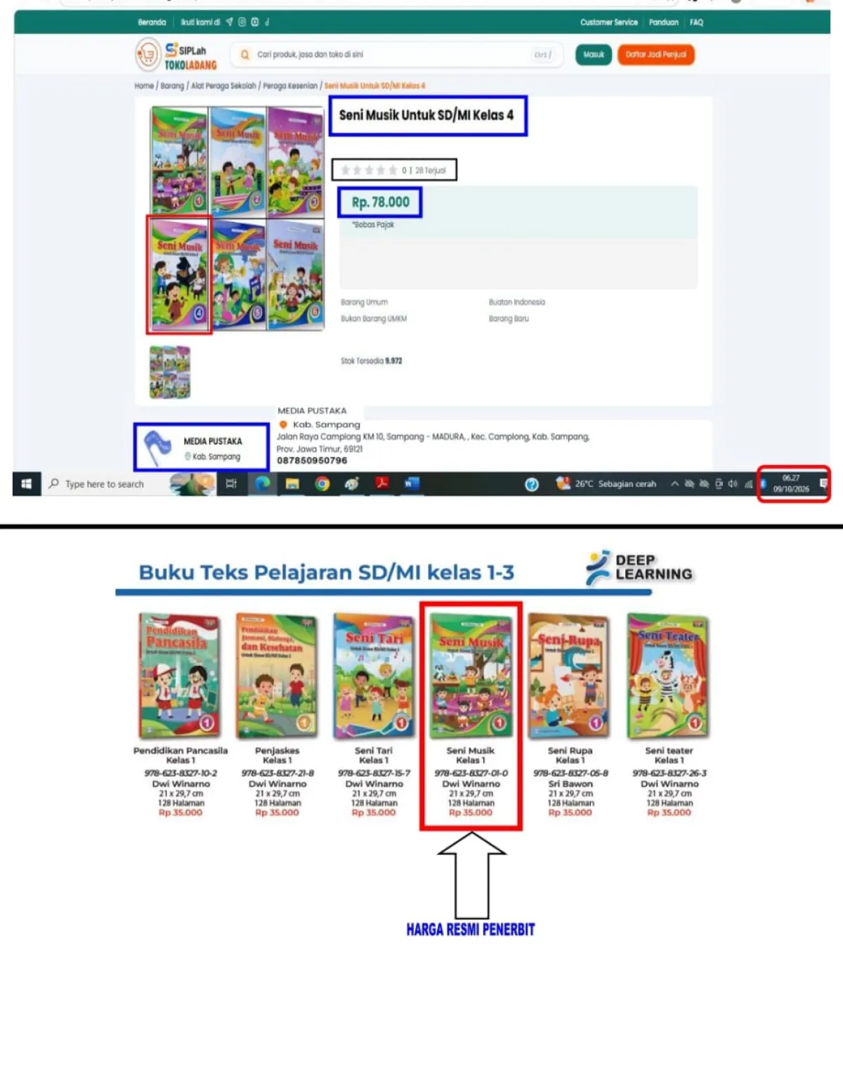 Pengadaan Buku di Wilayah Kecamatan Karangpenang Sampang, Diduga Di-Mark Up